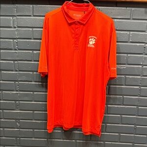 Clemson 2016 Nat’l Champs Columbia Men's Bright Orange Polo